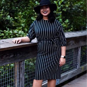 NWT Black & White pin striped dress